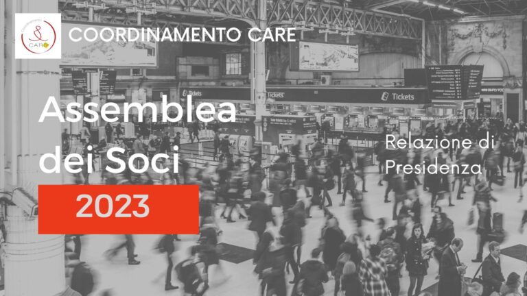 La Relazione di Presidenza del Coordinamento CARE 2023
