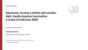 Scuola e adozione: il Coordinamento CARE al tavolo della Regione Umbria