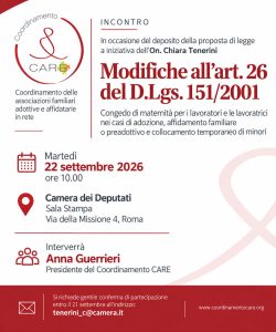 Cinque mesi di congedo fin dal primo ingresso in famiglia